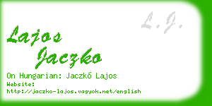 lajos jaczko business card